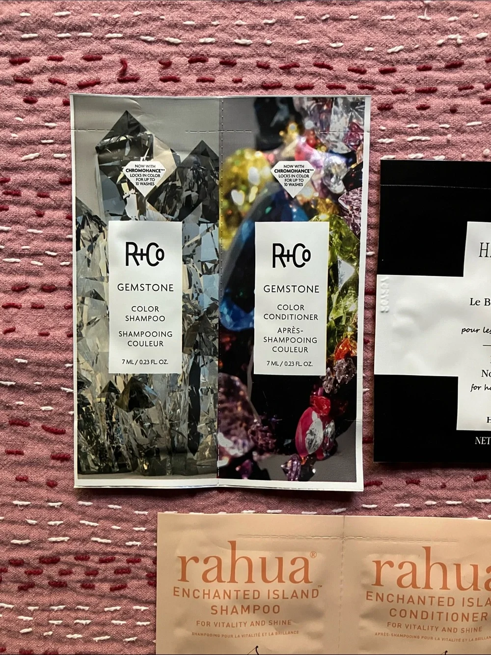 Shampoo and conditioner samples